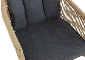 Tuinset 4 personen 180 cm Aluminium/rope Taupe Lifestyle Garden Furniture Marbella/Vienna