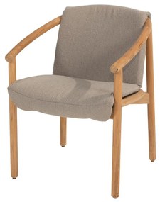 4 Seasons Outdoor Tess teak tuinstoel met bouclé bekleding  Tuinstoel    taupe weerbestendig