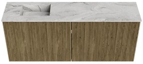 Mondiaz Joya DLux 100cm toiletmeubel dusk met wastafel faye links zonder kraangat glace