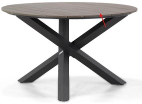 Dining Tuintafel Rond rond 125 cm Grijs Ancona