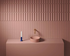 Clou Vale keramische fontein 22cm zonder kraangat roze mat