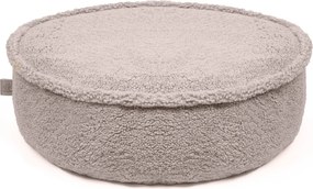Ronde Kinderpoef Bearly Teddy - Lichtgrijs