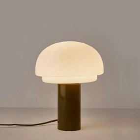 Lamp van opaalglas en ijzer H27,5 Agathilda