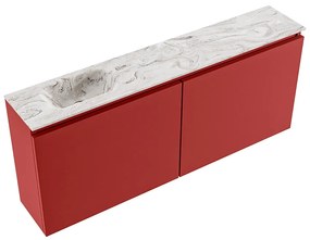 Mondiaz Ture DLux toiletmeubel 120cm fire met wastafel glace links zonder kraangat