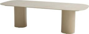 Taste by 4 Seasons Bosco low dining tuintafel met keramisch blad Sabia Panna 240 x 105 cm Tuintafel bruin weerbestendig