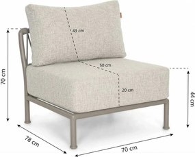Hoek loungeset 5 personen Rope Taupe  Santika Furniture Santika