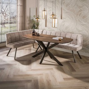 Ovale Eettafel Acaciahout 180cm - 180 X 90cm.