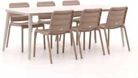 Diningset Forza  | 6 personen aluminium | Tuinset stapelbaar | 7-delig | Kees Smit Tuinmeubelen