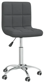 vidaXL Eetkamerstoelen draaibaar 6 st stof donkergrijs