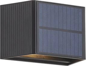 Buiten wandlamp zwart incl. LED 2-lichts IP65 solar - Christof