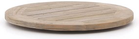 Dienblad voor buiten en binnen  | ROUGH-X | Teakhout | Old Teak Greywash | ø 55cm | Kees Smit Tuinmeubelen