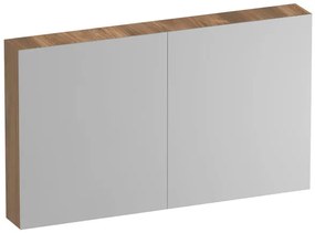 BRAUER Impress spiegelkast - 120x70x15cm - zonder verlichting - 2 dubbelzijdige spiegeldeuren - Honey SK-IM120HO
