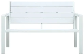 vidaXL Tuinbank hout-look 120 cm HDPE wit