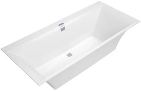 Villeroy & Boch Squaro Edge 12 bad quaryl rechthoekig 180x80x45cm incl. poten en afvoer /overloopcombinatie wit ubq180sqe2dv-01