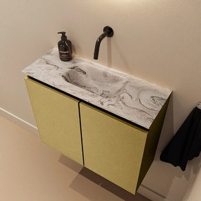 Mondiaz Ture DLux toiletmeubel 60cm oro met wastafel glace midden zonder kraangat