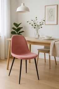 Teok Stoel Zwart Fluweel