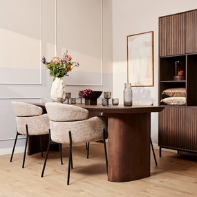 Starfurn Mare Eettafel Walnoot Deens Ovaal 240 Cm - 240 X 100cm.
