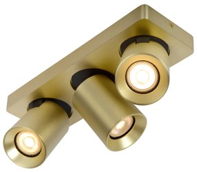 Lucide Nigel plafondlamp 3x 5W goud mat