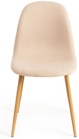 Set 4 Teok Stoffen Stoelen