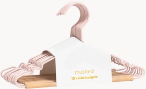 Handgemaakte kinderkledinghangers Kids Blush, 10-delig