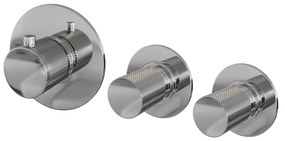 Brauer Chrome Carving inbouwthermostaat en 2 stopkranen chroom