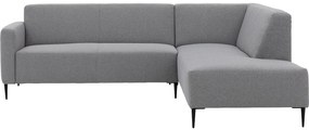 Goossens  Key West grijs, stof, 2,5-zits, modern design met ligelement rechts