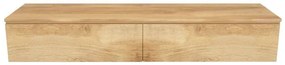 Arcqua Living Onderkast - 180x46x30cm - 2 lades - greeploos - gemelamineerd spaanplaat - oak natural ONK484095