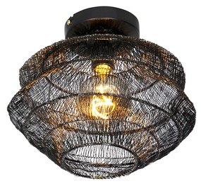 Oosterse plafondlamp zwart 25 cm - Vadi