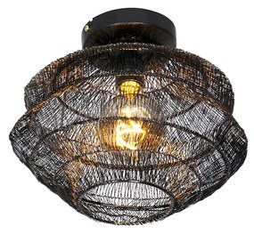 Oosterse plafondlamp zwart 25 cm - VadiOosters E27 rond Binnenverlichting Lamp