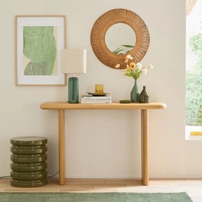 Eiken fineer wandtafel, Curva