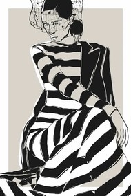 Ilustratie Striped Dress, Treechild
