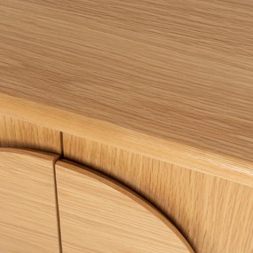 Zuiver Groove Design Dressoir Eiken 3 Deurs 120 Cm - 120x40x58cm.