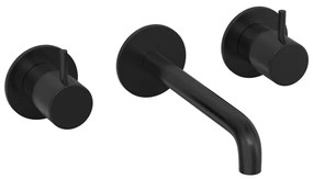 Hotbath COBBER Afbouwdeel tbv Inbouw wastafelkraan 18cm uitloop MBP Geborsteld zwart PVD CB105TEXT18MBP