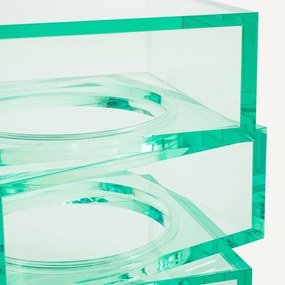 Bijzettafel in acryl kubussen, Akrili.