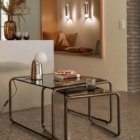 Set van 2 salontafels in gehard glas, Neso