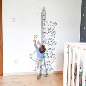 INSPIO Kinder groeimeter aan de muur - Beertjes