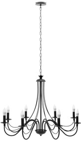 De Plafondlamp Hangend Rustiek Zwart APP648-8CP