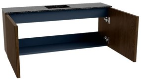 Mondiaz Joya DLux 100cm toiletmeubel walnut met wastafel faye midden zonder kraangat lava