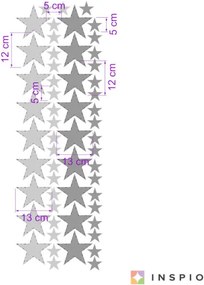 INSPIO Muursticker - Grijze sterren