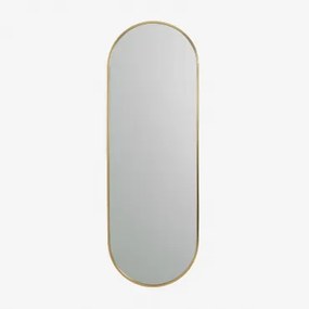 Ovale Metalen Wandspiegel Elsie Gold Goud - Sklum