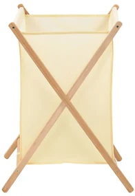 vidaXL Wasmand 42x41x64 cm cederhout en stof beige