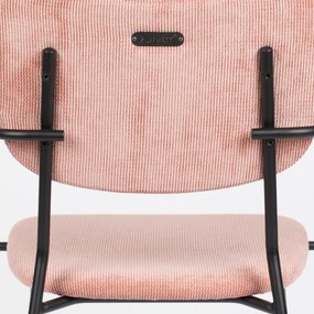 Zuiver Benson Design Armstoel Roze Stof