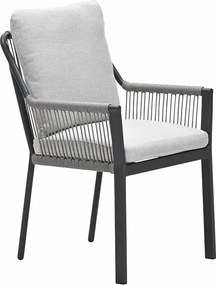 Garden Impressions Stevie tuinset 5-delig taupe - Tulli tuintafel Ø122x75 cm - light teak vironwood