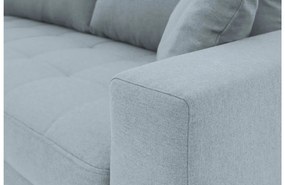 Goossens Bank Coco blauw, stof, 2,5-zits, stijlvol landelijk met ligelement links