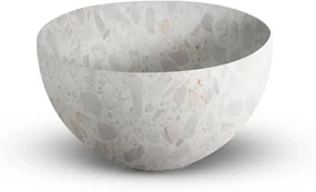 Looox Ceramic Terrazzo Small Compacte waskom Ø 23x13 cm Beige