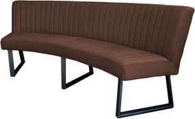 Eetkamerbank - Hengelo - stof Element donkerbruin 25 - geschikt voor ovale tafel 200 cm