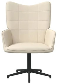 vidaXL Relaxstoel stof crèmekleurig