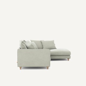 Omvormbare hoekbank in stonewashed fluweel, Lazare