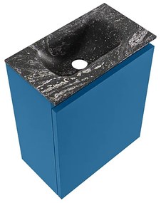 Mondiaz Ture DLux toiletmeubel 40cm jeans met wastafel lava midden zonder kraangat