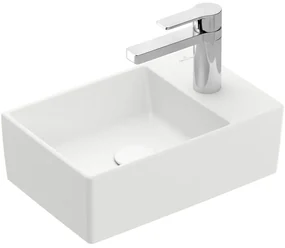 Villeroy & Boch Memento 2.0 fontein onderzijde geslepen 40x26cm zonder overloop 1 kraangat ceramic+ stone white 43234grw